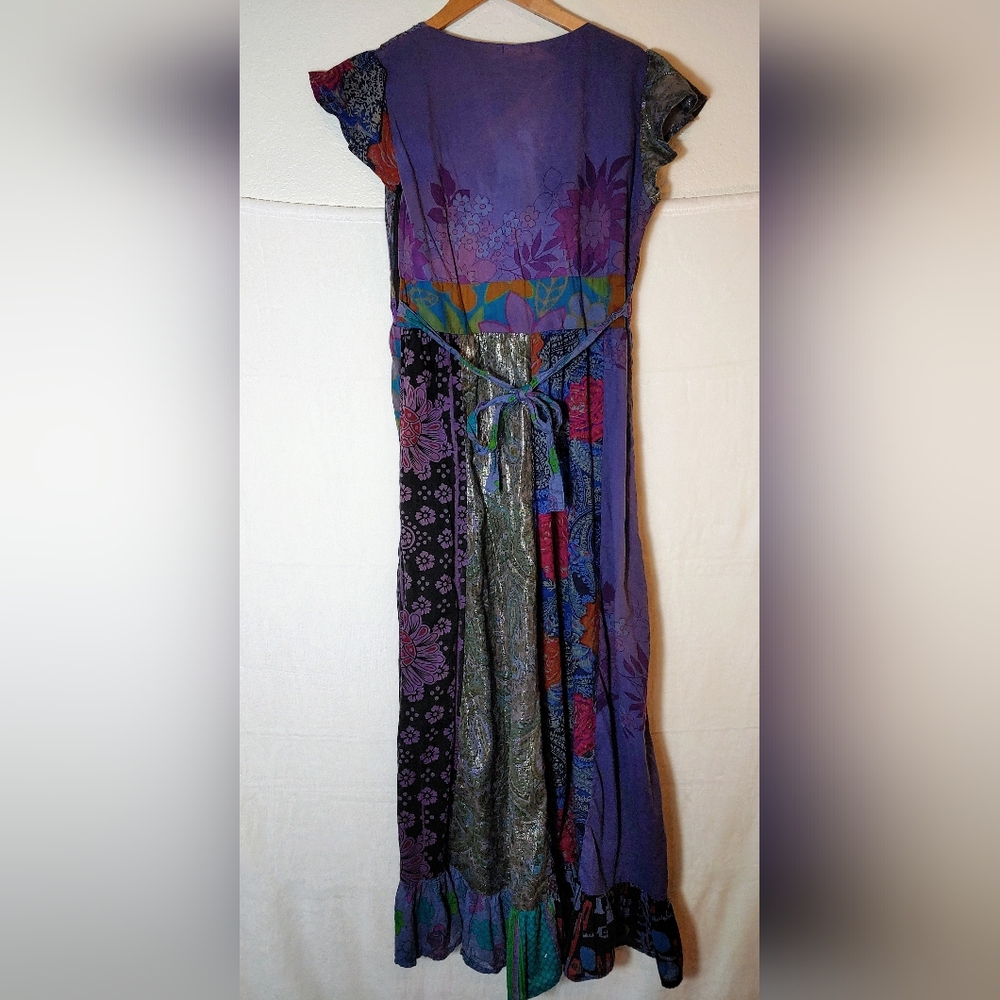 Jayli Patchwork Boho Flutter Sleeve Maxi Dress Si… - image 2